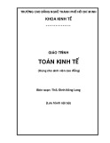Giáo trình Toán kinh tế Trường Cao đẳng Nghề TP HCM chuẩn nhất