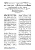 The formation of a supply chain strategy for the scientific and technological development of the Russian federation regions