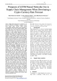 Prospects of LSTM neural networks use in supply chain management when developing a crypto currency rate forecast