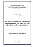 Mô hình tư vấn học tập trên hệ thống đào tạo trực tuyến: Luận án Tiến sĩ Kinh tế dựa trên cộng đồng người dùng đa tiêu chí