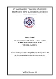Giáo trình Lập trình Python cơ bản (Nghề: Tin học ứng dụng - Cao đẳng) - Trường Cao đẳng Bách khoa Nam Sài Gòn (2023)
