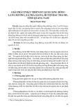 Giải phát phát triển du lịch cộng đồng làng Mường, xã Trà Giang, huyện Bắc Trà My, tỉnh Quảng Nam