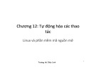 Bài giảng Linux và phần mềm mã nguồn mở - Chương 12: Tự động hóa các thao tác