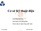Bài giảng Cơ sở kỹ thuật điện: Bài 1