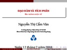 Bài giảng Phương pháp tính: Đạo hàm và tích phân - Nguyễn Thị Cẩm Vân