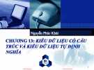 Bài giảng Hệ thống máy tính và ngôn ngữ C: Chương 13 - TS. Nguyễn Phúc Khải