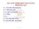 Bài giảng Tinh thể và khoáng vật - Chương 7: Các tính chất vật lý của khoáng vật