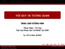 Bài giảng Xác suất thống kê: Hồi quy và tương quan