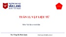 Bài giảng Vật liệu cơ sinh điện: Tuần 12 - Ths. Tăng Hà Minh Quân