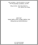 Bài tập Nhập môn công nghệ thông tin: Phần 1 (Hướng dẫn chi tiết)