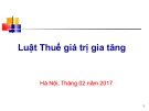 Bài giảng Luật Thuế giá trị gia tăng (2017)