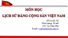 Bài giảng Lịch sử Đảng Cộng sản Việt Nam: Chương 0 - Tạ Châu Phú