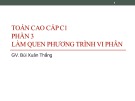 Bài giảng Toán cao cấp C: Phần 3 - Bùi Xuân Thắng