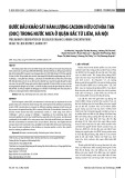 Bước đầu khảo sát hàm lượng cacbon hữu cơ hòa tan (DOC) trong nước mưa ở quận Bắc Từ Liêm, Hà Nội