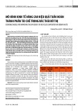 Mô hình kinh tế nâng cao hiệu quả tuần hoàn thành phần tái chế trong rác thải đô thị
