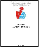 Bài giảng Hành vi tổ chức: Phần 2 - ThS. Cấn Hữu Dạn
