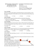 Đề thi học kì 3 môn Vật lí 1 năm 2021-2022 có đáp án - Trường Đại học sư phạm Kỹ thuật, TP HCM