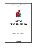 Bài tập Quản trị rủi ro - TS. Đỗ Thuỳ Dung