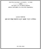 Giáo trình Quản trị nhân lực khu vực công: Phần 1 - TS. Vũ Hồng Phong