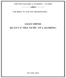 Giáo trình Quản lý nhà nước về lao động: Phần 1