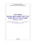 Giáo trình Điều khiển thủy lực (Điện tử công nghiệp - Cao đẳng) - Trường Cao đẳng nghề Ninh Thuận