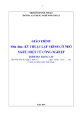 Giáo trình Kỹ thuật lập trình cỡ nhỏ (Điện tử công nghiệp, Trung cấp) - Trường Cao đẳng nghề Ninh Thuận