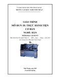 Giáo trình Thực hành tiện cơ bản (Ngành: Hàn - Cao đẳng) - Trường Cao đẳng nghề Ninh Thuận