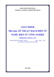 Giáo trình Kỹ thuật mạch điện tử (Ngành: Điện tử công nghiệp - Trung cấp) - Trường Cao đẳng nghề Ninh Thuận