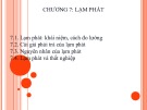 Bài giảng Kinh tế vĩ mô 1 - Chương 7: Lạm phát