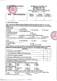 Đề thi học kì 1 môn Tiếng Anh lớp 6 năm 2023-2024 có đáp án - Trường TH&THCS Kim Đồng, Phước Sơn