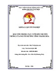Khóa luận tốt nghiệp: Bảo tồn phong tục cưới hỏi truyền thống của người Mường tỉnh Thanh Hóa