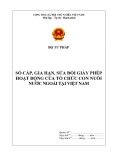 Sổ cấp, gia hạn, sửa đổi giấy phép hoạt động của tổ chức con nuôi nước ngoài tại Việt Nam