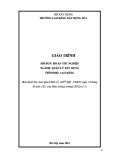 Giáo trình Đồ án tốt nghiệp 1 Quản lý xây dựng (Cao đẳng) - Trường Cao đẳng Xây dựng số 1