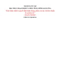 Nội dung ôn tập học phần Hoạch định và phân tích chính sách công