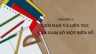 Bài giảng Toán cao cấp (Học phần 2): Chương 2
