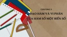 Bài giảng Toán cao cấp (Học phần 2): Chương 3
