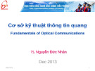 Bài giảng Cơ sở kỹ thuật thông tin quang: Chương 1 - TS. Nguyễn Đức Nhân