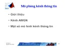 Bài giảng Mô phỏng hệ thống truyền thông: Chương 5 - TS. Nguyễn Đức Nhân