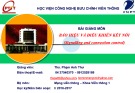 Bài giảng Báo hiệu và điều khiển kết nối: Chương 1 - ThS. Phạm Anh Thư