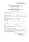 Giấy đăng ký tham gia khóa bồi dưỡng nghề thừa phát lại (Mẫu TP-TPL-02-sđ)