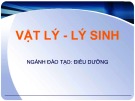 Bài giảng Vật lý và lý sinh - Bài 3: Các hiện tượng điện sinh học và ứng dụng