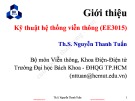 Bài giảng Kỹ thuật hệ thống viễn thông (EE3015): Chương 0 - ThS. Nguyễn Thanh Tuấn
