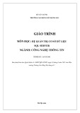 Giáo trình Hệ quản trị cơ sở dữ liệu SQL Server tốt nhất (Ngành Công nghệ thông tin Cao đẳng) - Trường Cao đẳng Xây dựng số 1