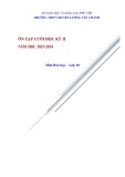 Đề cương ôn tập học kì 2 môn Hóa học lớp 10 năm 2023-2024 - Trường THPT Chuyên Lương Văn Chánh, Phú Yên