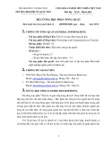 Đề cương chi tiết học phần Tâm lý và giao tiếp trong du lịch (Mã học phần: DLKS1118)