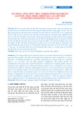 Xây dựng công thức thực nghiệm tính toán độ sâu sau nước nhảy trong kênh mặt cắt chữ nhật có xét đến ảnh hưởng của lực cản