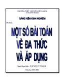 Bài toán đa thức THPT và áp dụng: Sáng kiến kinh nghiệm