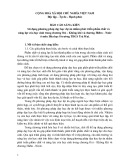 Báo cáo sáng kiến: Sử dụng phương pháp dạy học dự án nhằm phát triển phẩm chất và năng lực của học sinh trong chương Oxi - Không khí và chương Hiđro - Nước ở môn Hóa học 8 trường THCS Trà Mai