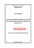 Quản trị quan hệ khách hàng tại Quỹ tín dụng nhân dân Huy Hoàng, Eakar, Đăk Lăk (Luận văn Thạc sĩ Quản trị kinh doanh)
