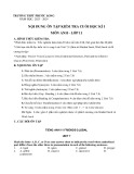 Nội dung ôn tập học kì 1 môn Tiếng Anh lớp 11 năm 2023-2024 - Trường THPT Phước Long, HCM